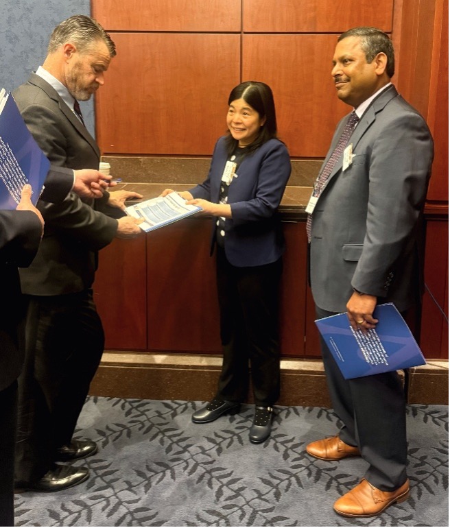The Indiana team met with Senator Todd Young during a coffee meeting, which helped establish an important connection for future advocacy efforts.