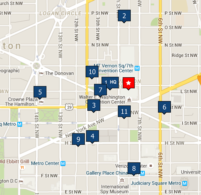 Washington DC Hotel Map