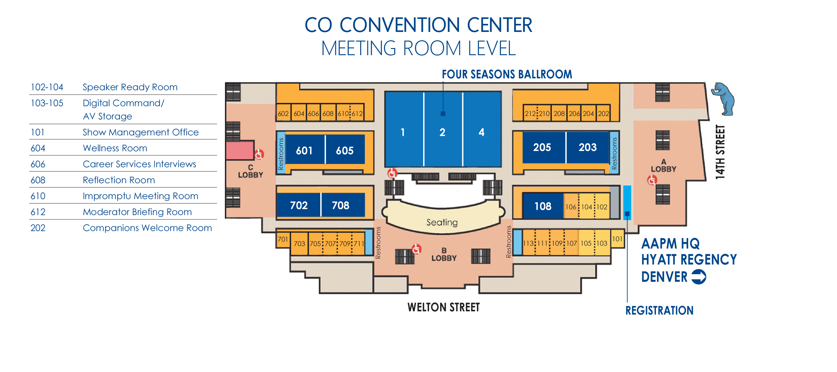 Meeting/Session Rooms Map
