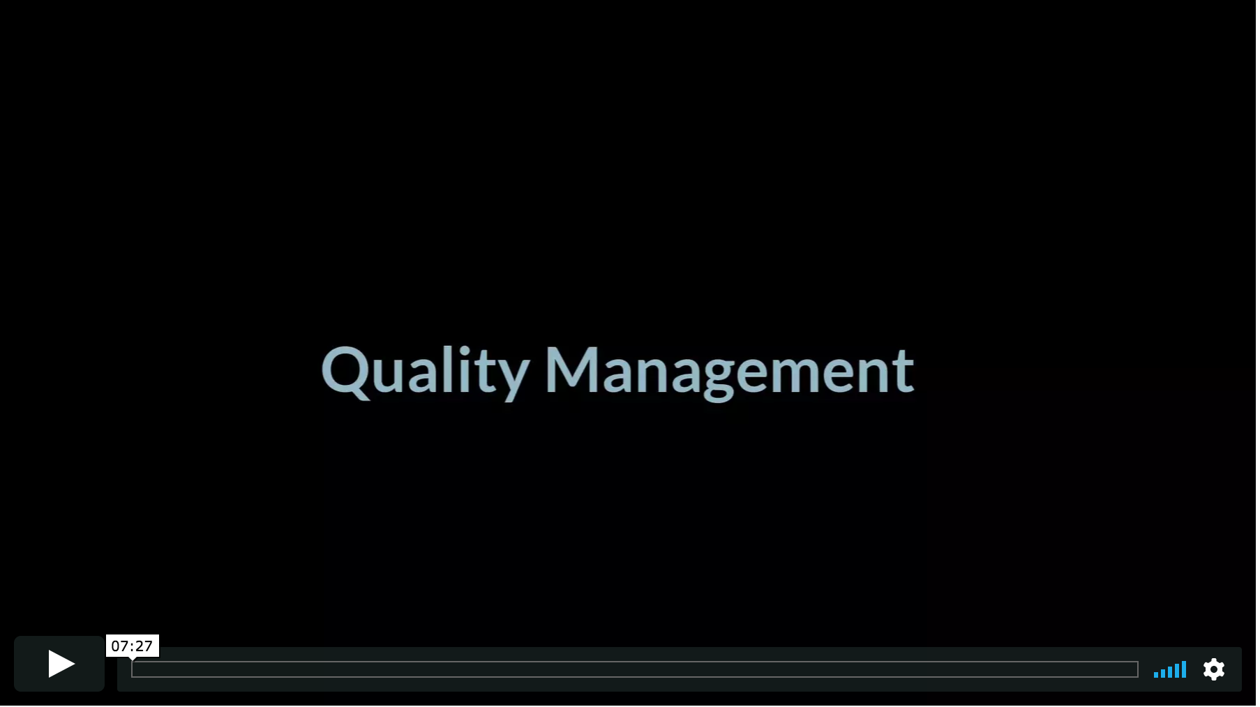 Quality Management